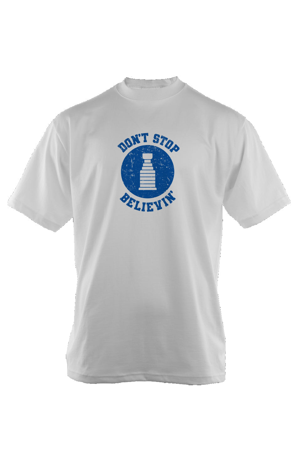 Don't Stop Believin' 90s Throwback Tee White | Barn Garb Hockey Threads