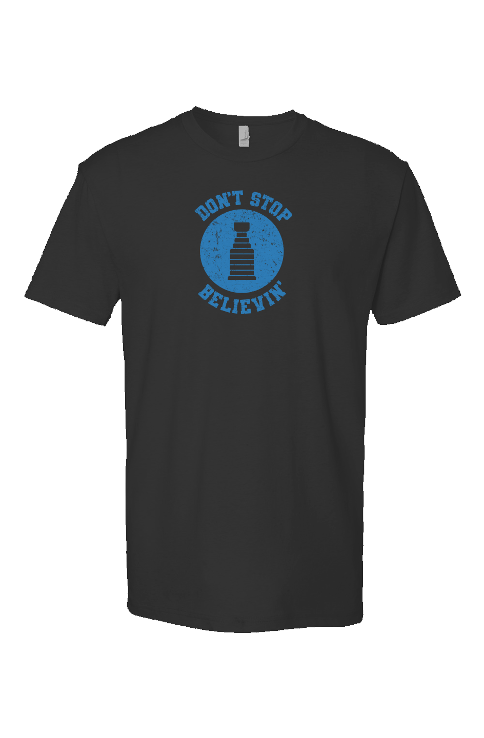Don't Stop Believin' Breakaway Performance Tee Black | Barn Garb Hockey Threads