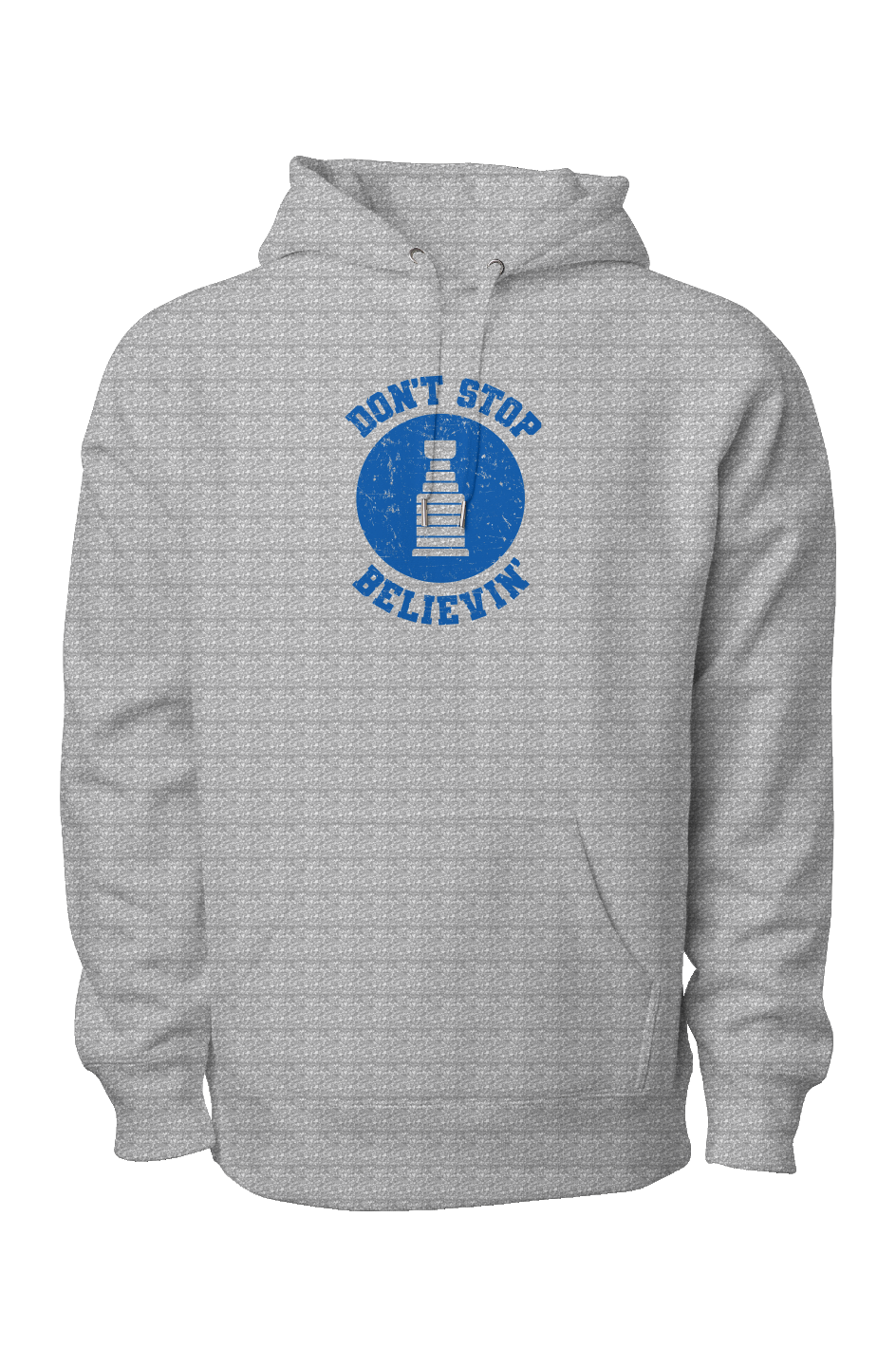 Don't Stop Believin' Legend Heavyweight Hoodie Grey | Barn Garb Hockey Threads