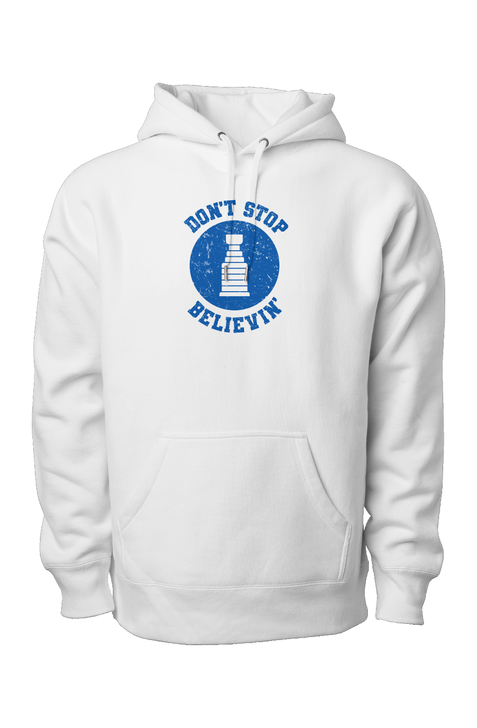 Don't Stop Believin' Legend Heavyweight Hoodie White | Barn Garb Hockey Threads
