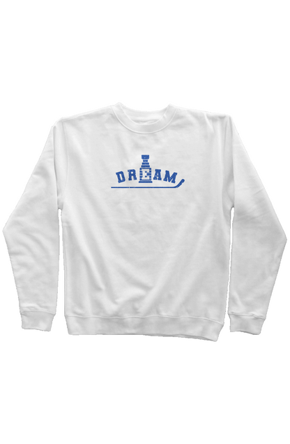 Dream Rinkside Crewneck Sweatshirt White | Barn Garb Hockey Threads