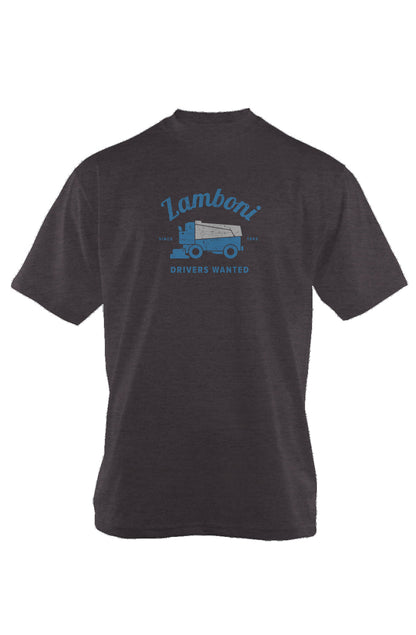 Drivers Wanted 90s Throwback Oversized Heavyweight Tee Charcoal | Barn Garb Hockey Threads