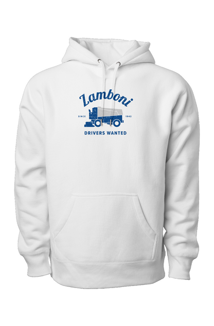 Drivers Wanted Legend Heavyweight Cross Grain Hoodie White | Barn Garb Hockey Threads
