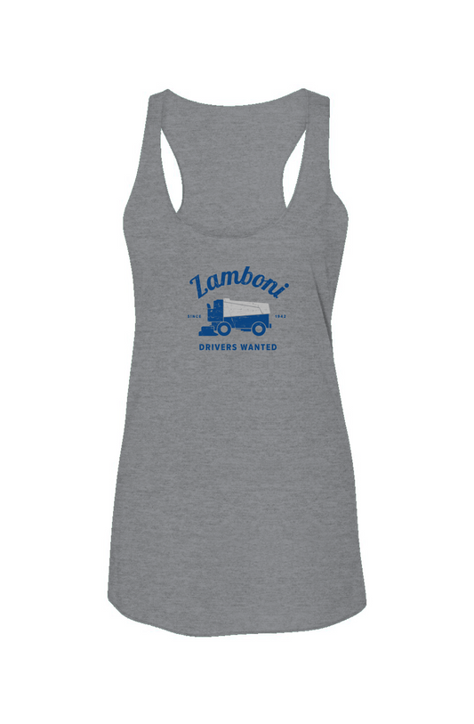 Drivers Wanted Racerback Barn Tank Grey | Barn Garb Hockey Threads