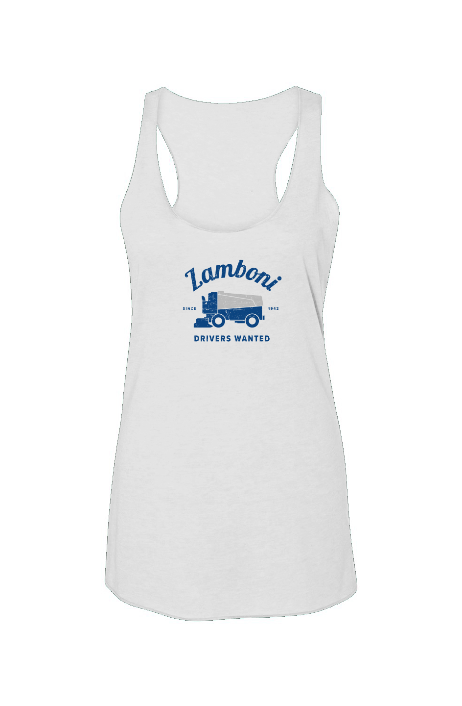 Drivers Wanted Racerback Barn Tank White | Barn Garb Hockey Threads