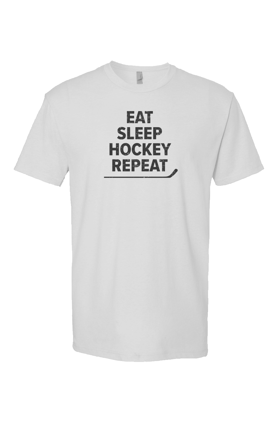 Eat Sleep Hockey Breakaway Performance Tee White | Barn Garb Hockey Threads