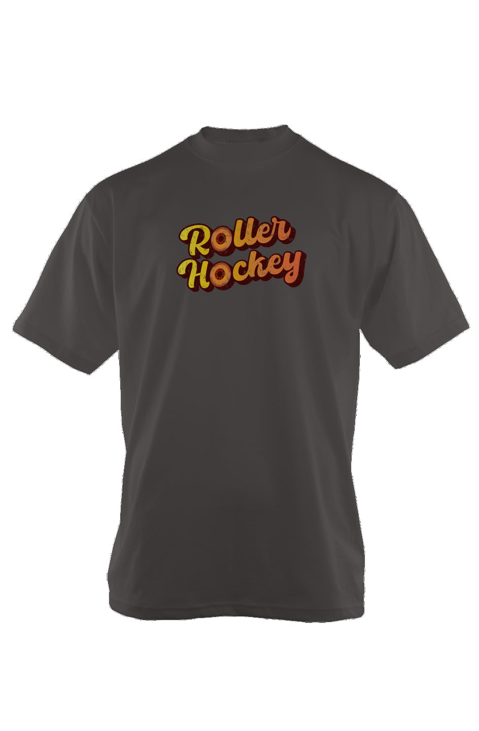 Feeling Groovy Roller Hockey 90s Throwback Tee Charcoal | Barn Garb Hockey Threads