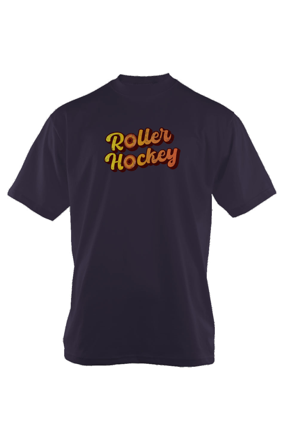 Feeling Groovy Roller Hockey 90s Throwback Tee Navy Blue | Barn Garb Hockey Threads