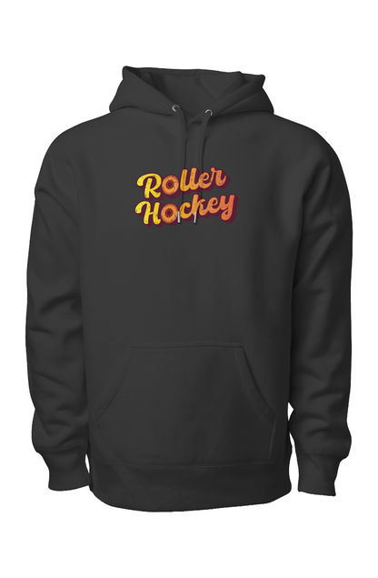 Feeling Groovy Roller Hockey Legend Heavyweight Hoodie Black | Barn Garb Hockey Threads