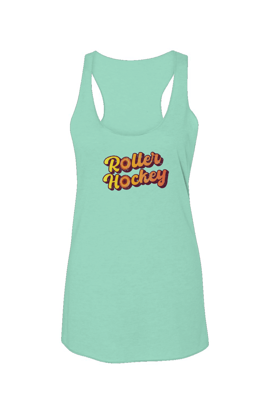 Feeling Groovy Roller Hockey Racerback Barn Tank Mint | Barn Garb Hockey Threads