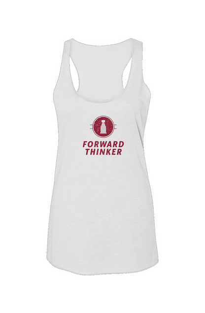 Forward Thinker Racerback Barn Tank White | Barn Garb Hockey Threads