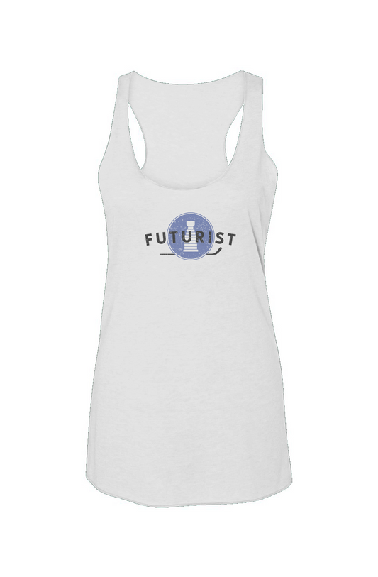 Futurist Racerback Barn Tank White | Barn Garb Hockey Threads