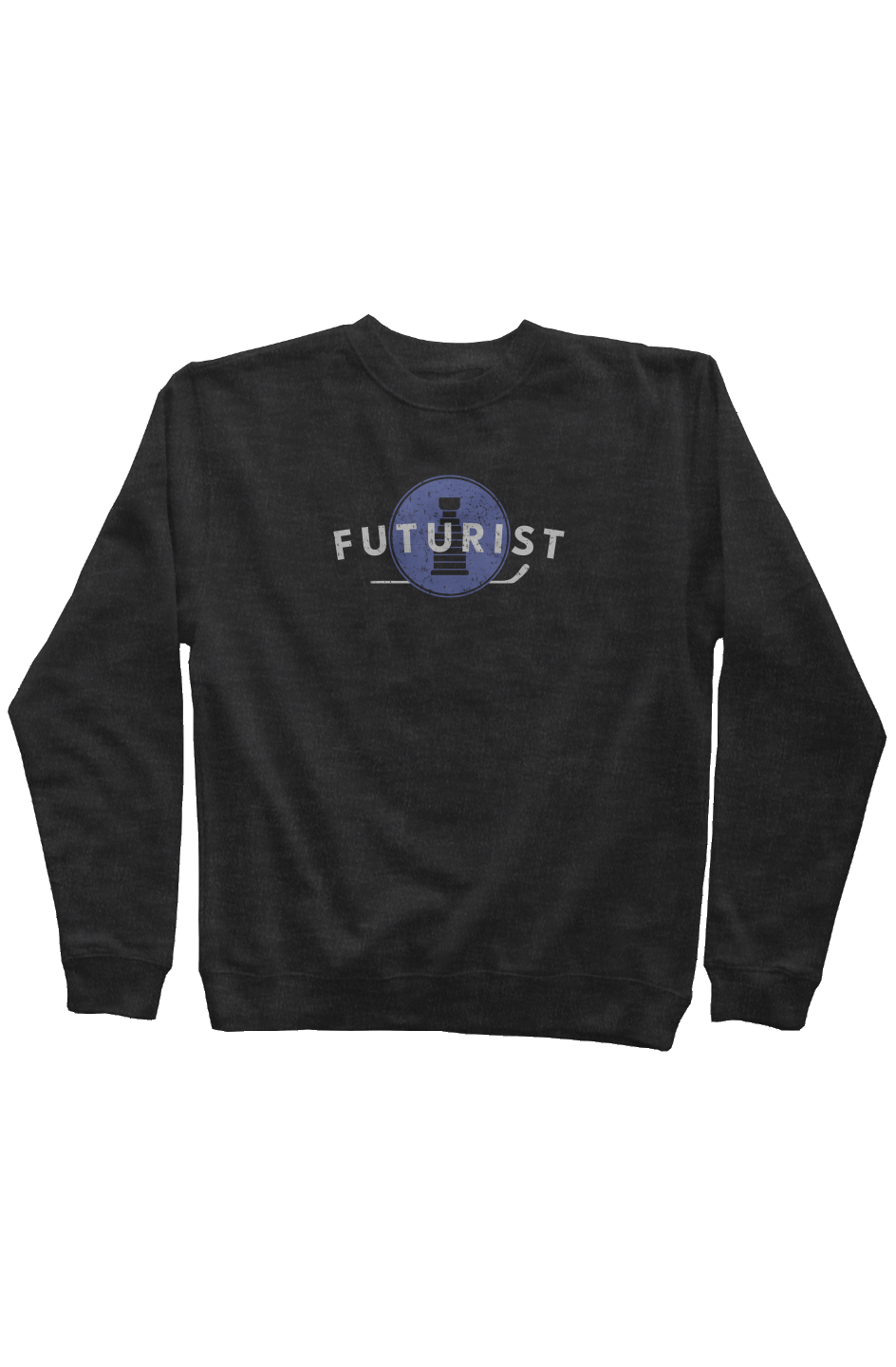 Futurist Rinkside Crewneck Sweatshirt Charcoal | Barn Garb Hockey Threads