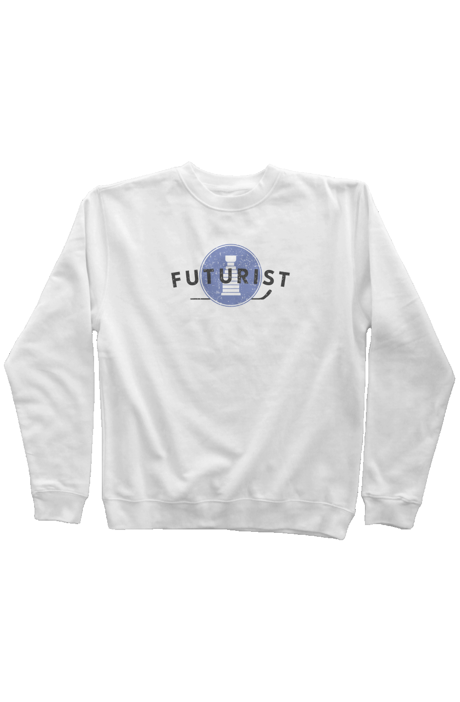 Futurist Rinkside Crewneck Sweatshirt White | Barn Garb Hockey Threads
