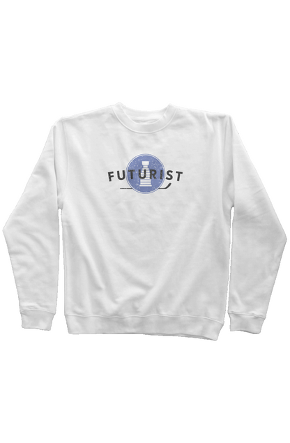 Futurist Rinkside Crewneck Sweatshirt White | Barn Garb Hockey Threads