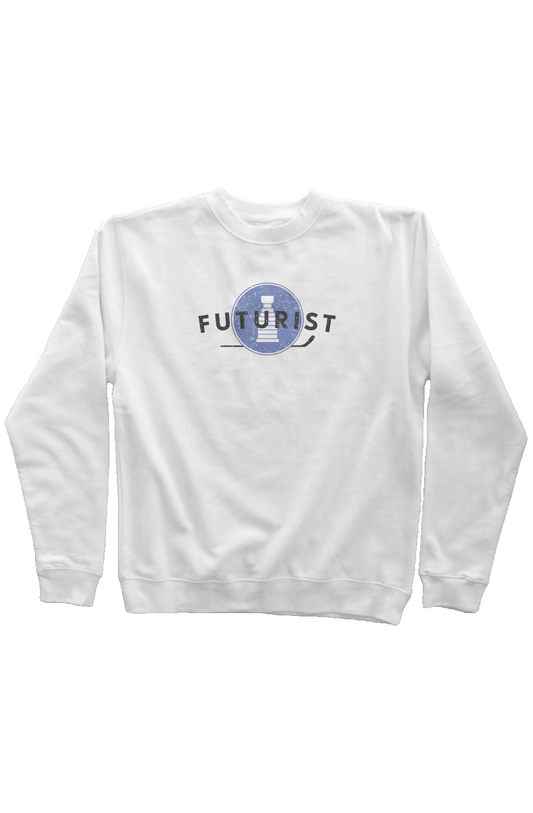 Futurist Rinkside Crewneck Sweatshirt White | Barn Garb Hockey Threads
