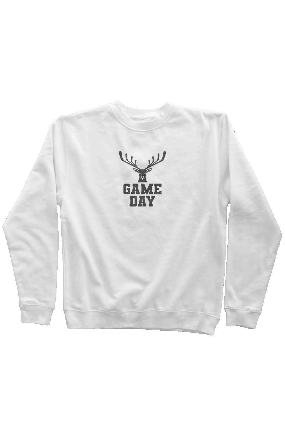 Game Day Buck Rinkside Crewneck Sweatshirt White | Barn Garb Hockey Threads