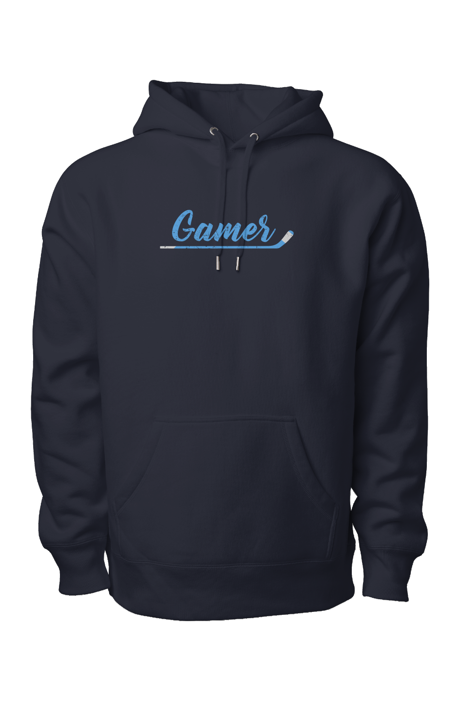 Gamer Legend Heavyweight Hoodie Navy Blue | Barn Garb Hockey Threads
