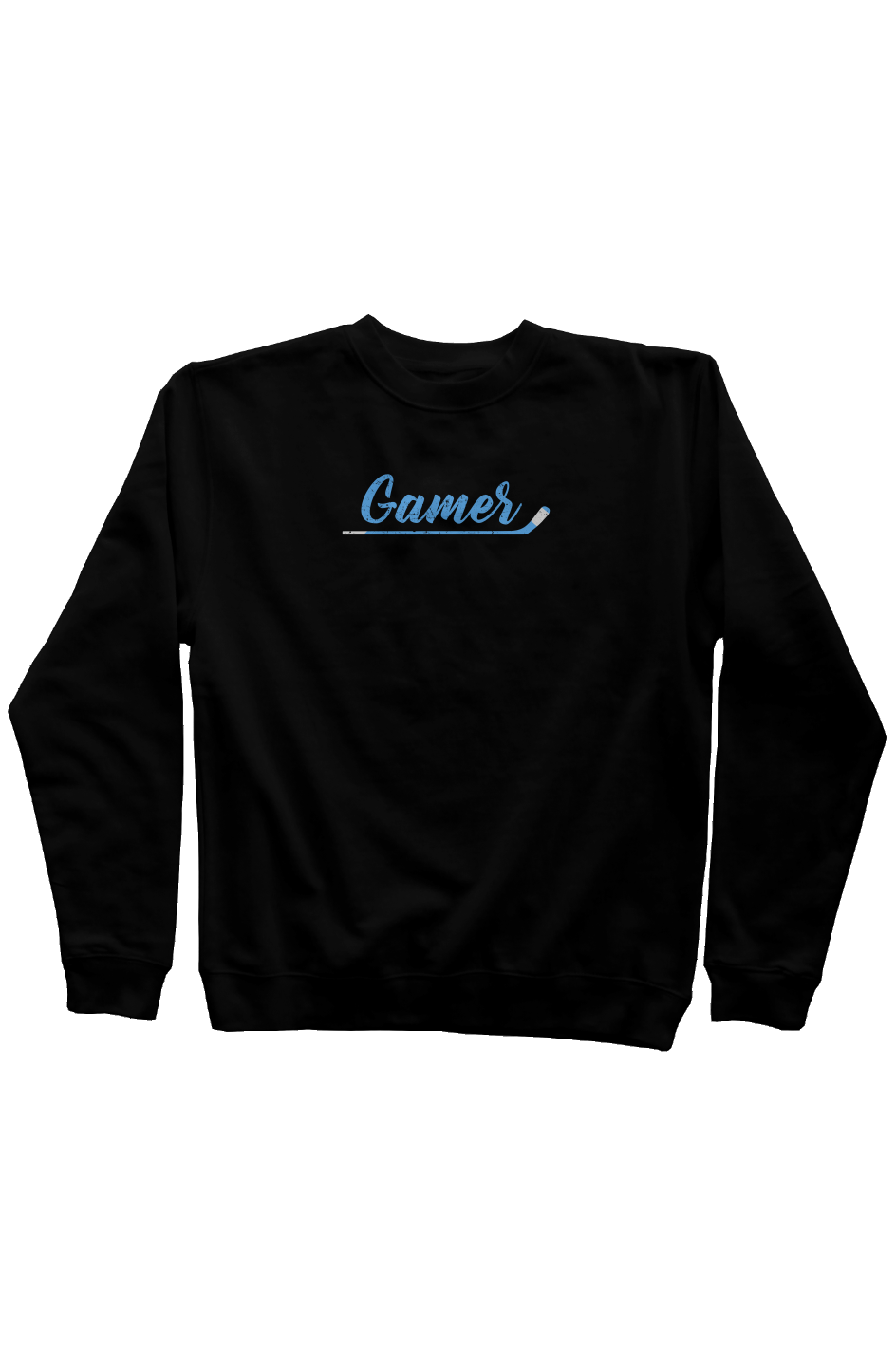 Gamer Rinkside Crewneck Sweatshirt Black | Barn Garb Hockey Threads