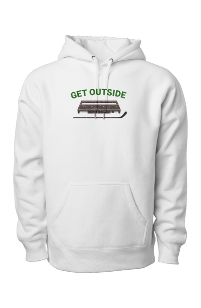 Get Outside Legend Heavyweight Hoodie White | Barn Garb Hockey Threads