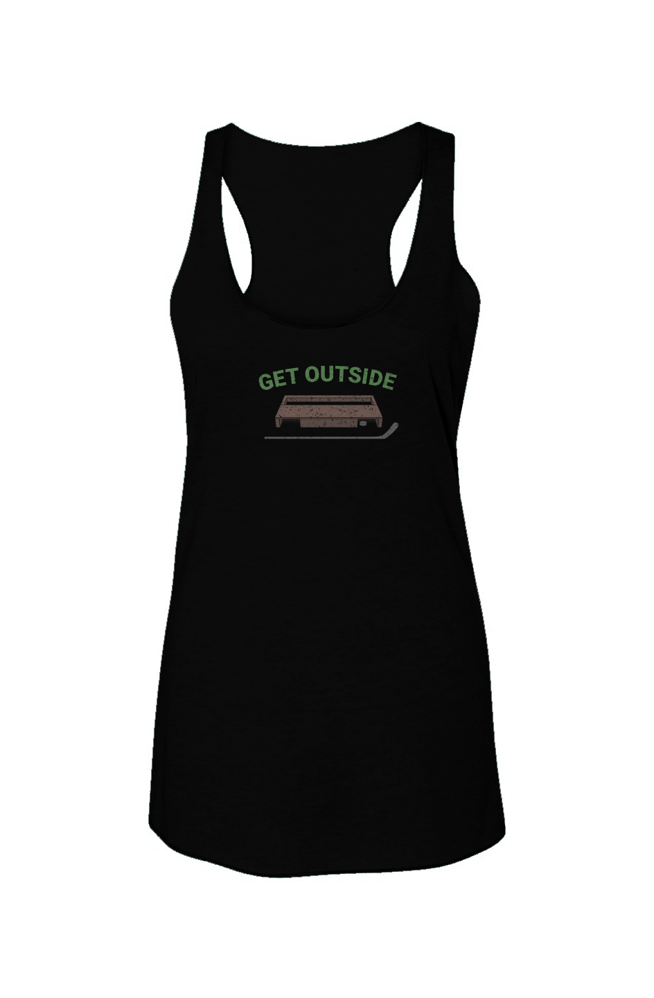 Get Outside Racerback Barn Tank Black | Barn Garb Hockey Threads