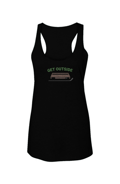 Get Outside Racerback Barn Tank Black | Barn Garb Hockey Threads