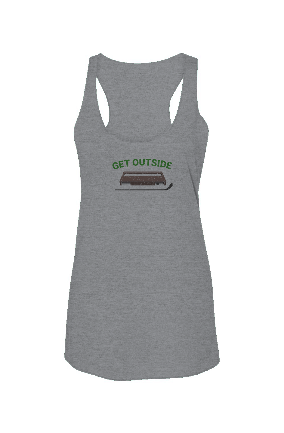 Get Outside Racerback Barn Tank Grey | Barn Garb Hockey Threads