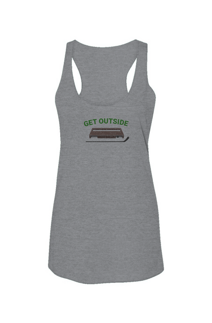 Get Outside Racerback Barn Tank Grey | Barn Garb Hockey Threads