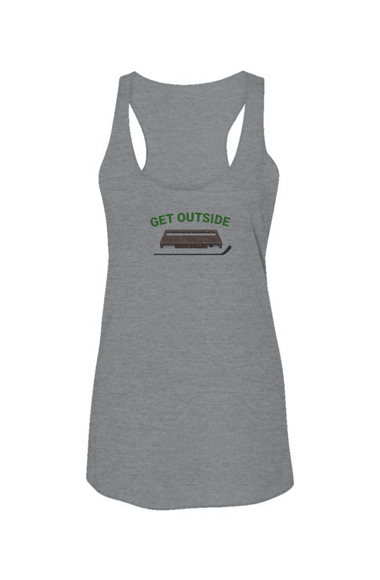Get Outside Racerback Barn Tank Grey | Barn Garb Hockey Threads