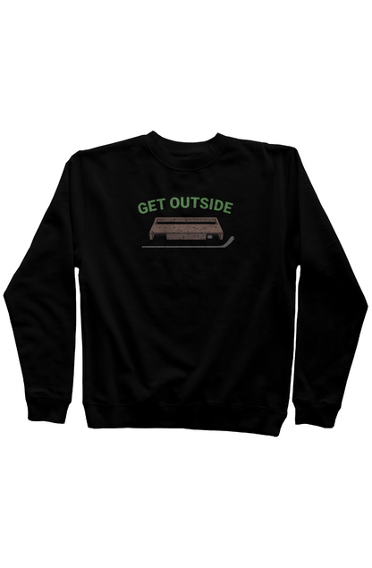 Get Outside Rinkside Crewneck Sweatshirt Black | Barn Garb Hockey Threads