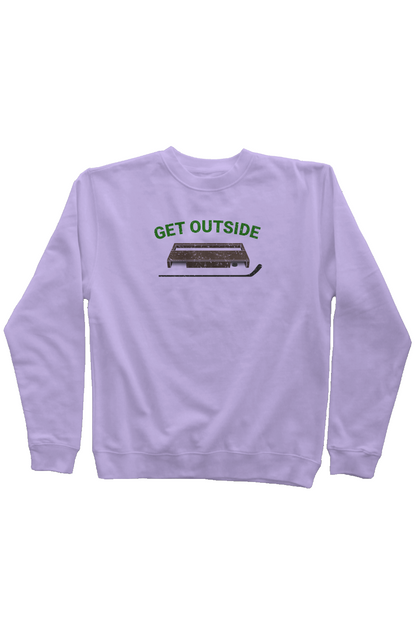 Get Outside Rinkside Crewneck Sweatshirt Lavender | Barn Garb Hockey Threads