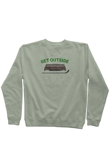 Get Outside Rinkside Crewneck Sweatshirt Sage | Barn Garb Hockey Threads