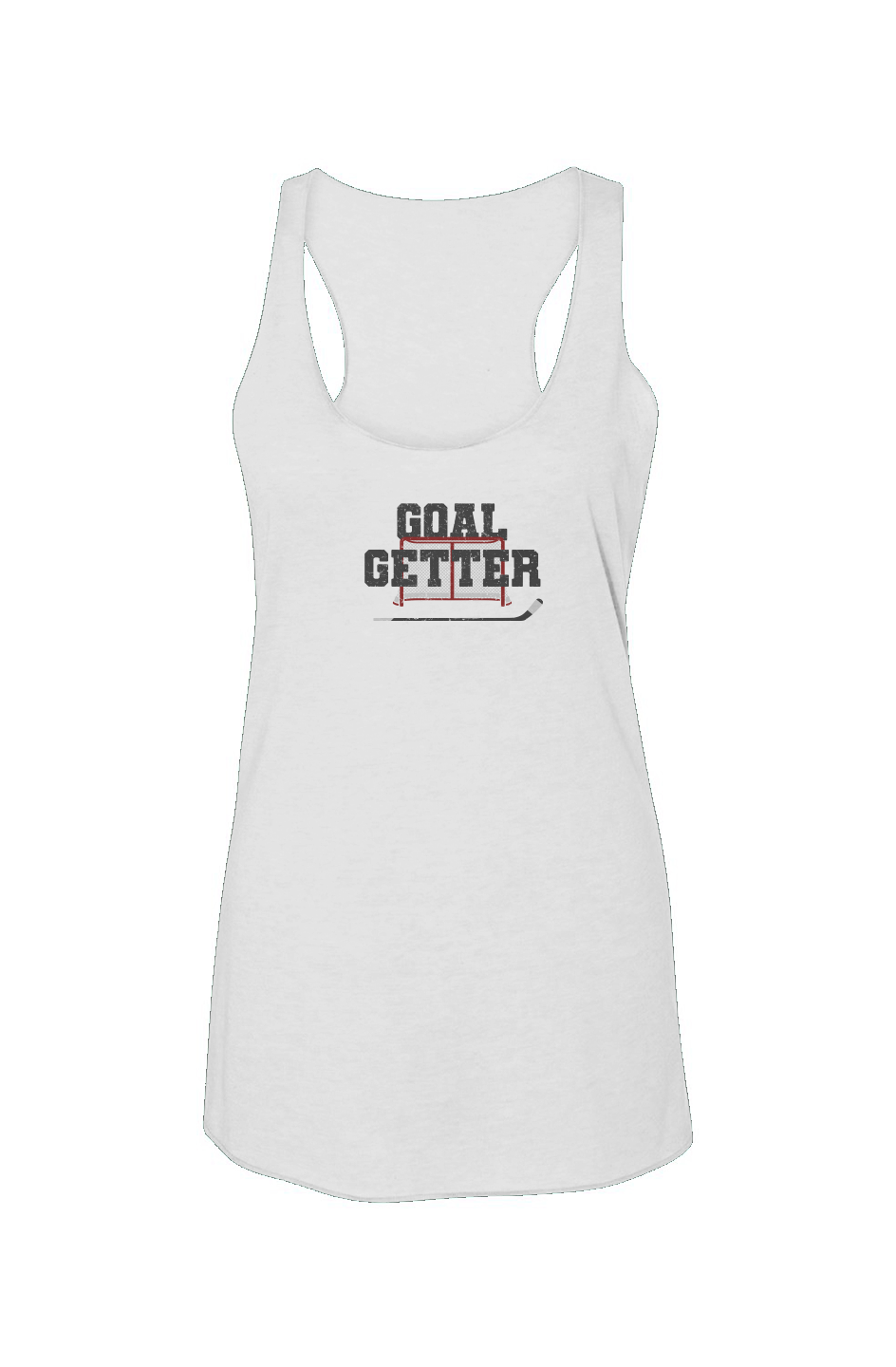 Goal Getter Racerback Barn Tank White | Barn Garb Hockey Threads