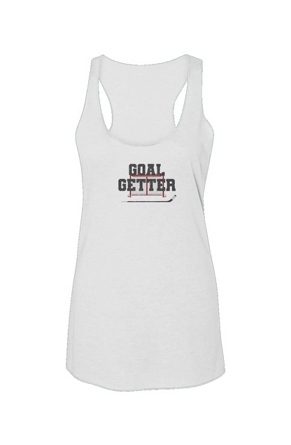 Goal Getter Racerback Barn Tank White | Barn Garb Hockey Threads