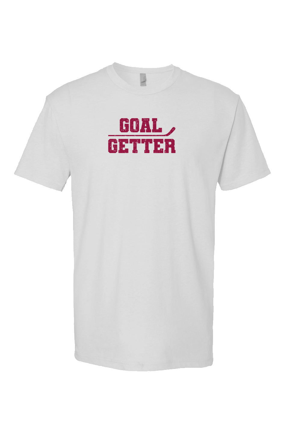 Goal Getter Stick Breakaway Performance Tee White | Barn Garb Hockey Threads