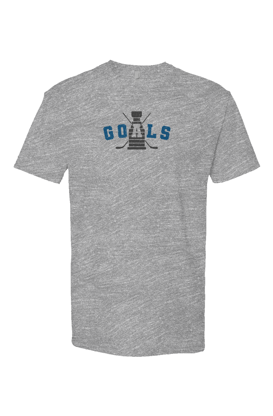 Goals Crossed Sticks Breakaway Performance Tee Grey | Barn Garb Hockey Threads