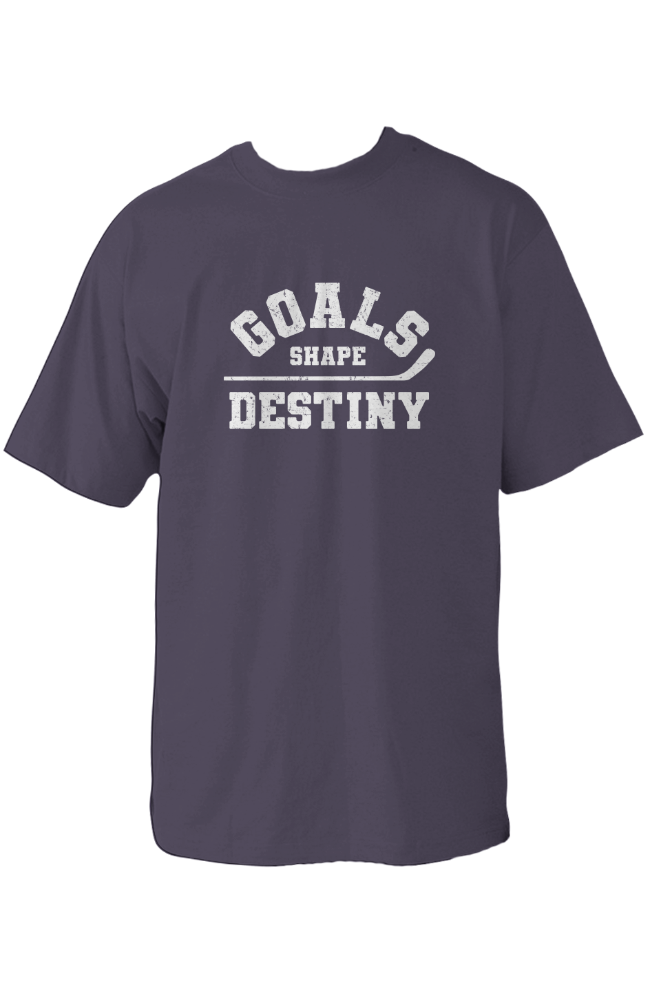 Goals Shape Destiny 90s Throwback Tee Navy Blue | Barn Garb Hockey Threads