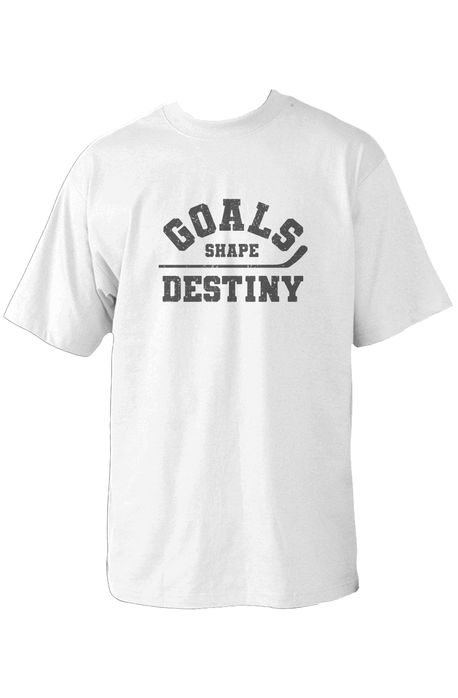 Goals Shape Destiny 90s Throwback Tee White | Barn Garb Hockey Threads
