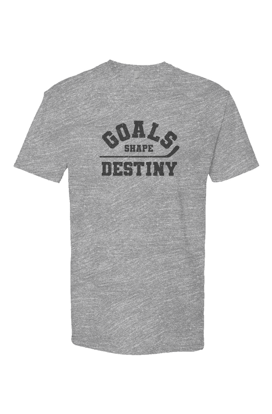 Goals Shape Destiny Breakaway Performance Tee Grey | Barn Garb Hockey Threads