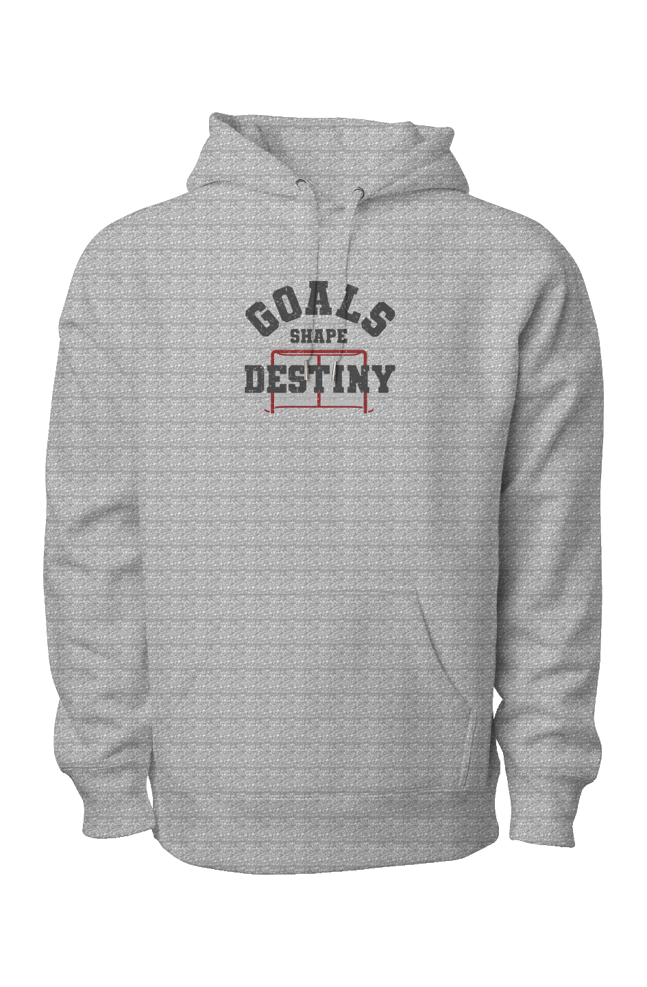 Goals Shape Destiny Net Legend Heavyweight Hoodie Grey | Barn Garb Hockey Threads