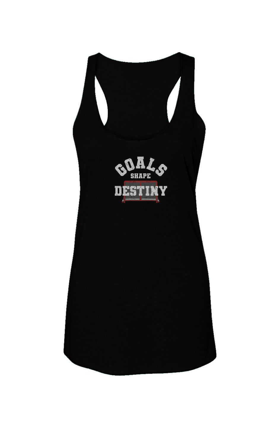 Goals Shape Destiny Net Racerback Barn Tank Black | Barn Garb Hockey Threads