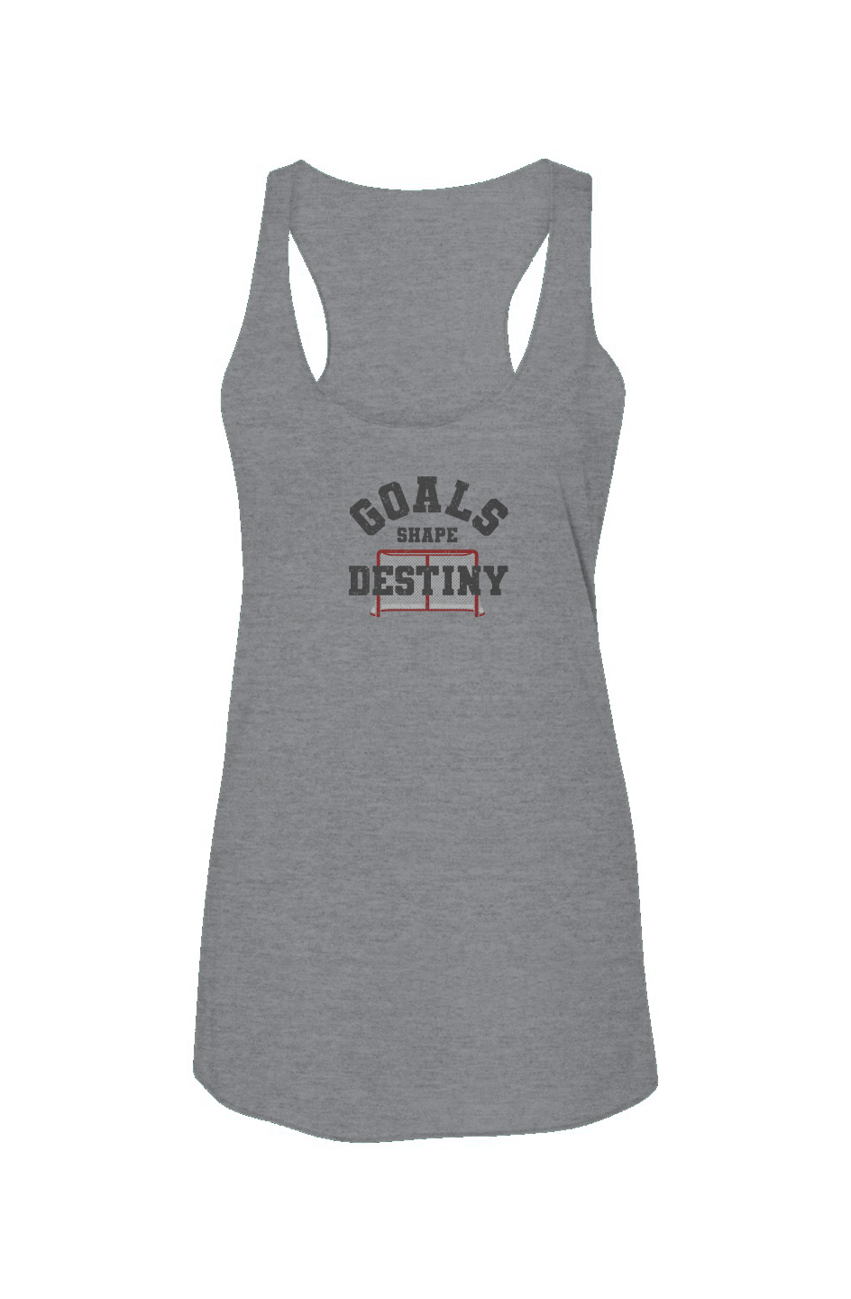 Goals Shape Destiny Net Racerback Barn Tank Grey | Barn Garb Hockey Threads