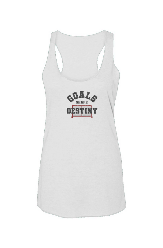 Goals Shape Destiny Net Racerback Barn Tank White | Barn Garb Hockey Threads