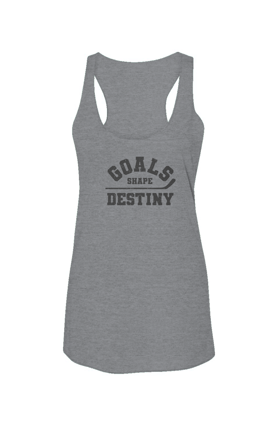 Goals Shape Destiny Racerback Barn Tank Grey | Barn Garb Hockey Threads