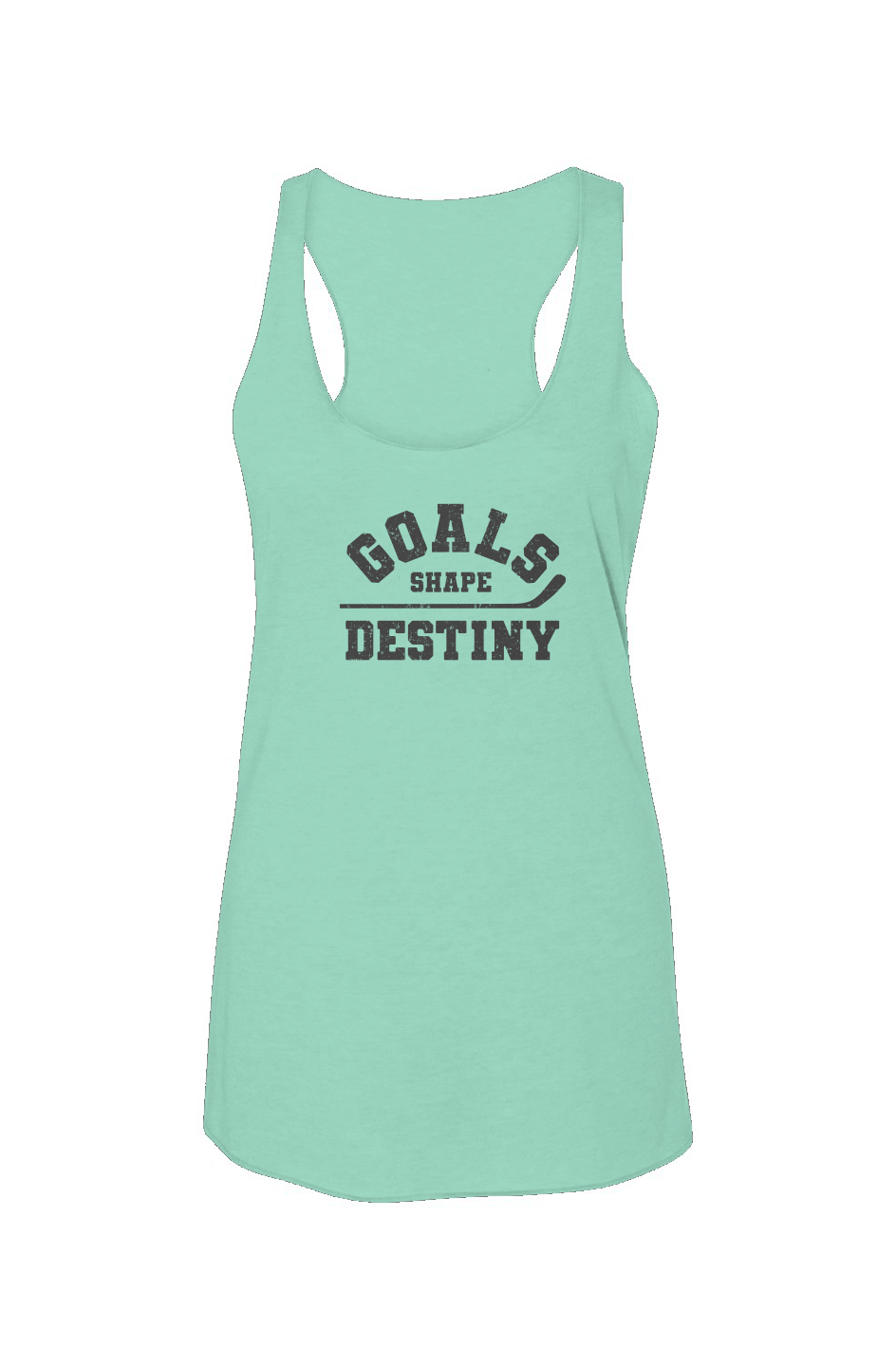 Goals Shape Destiny Racerback Barn Tank Mint | Barn Garb Hockey Threads