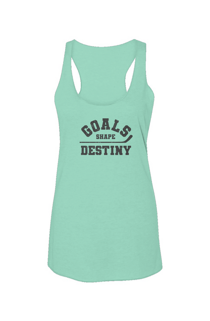 Goals Shape Destiny Racerback Barn Tank Mint | Barn Garb Hockey Threads