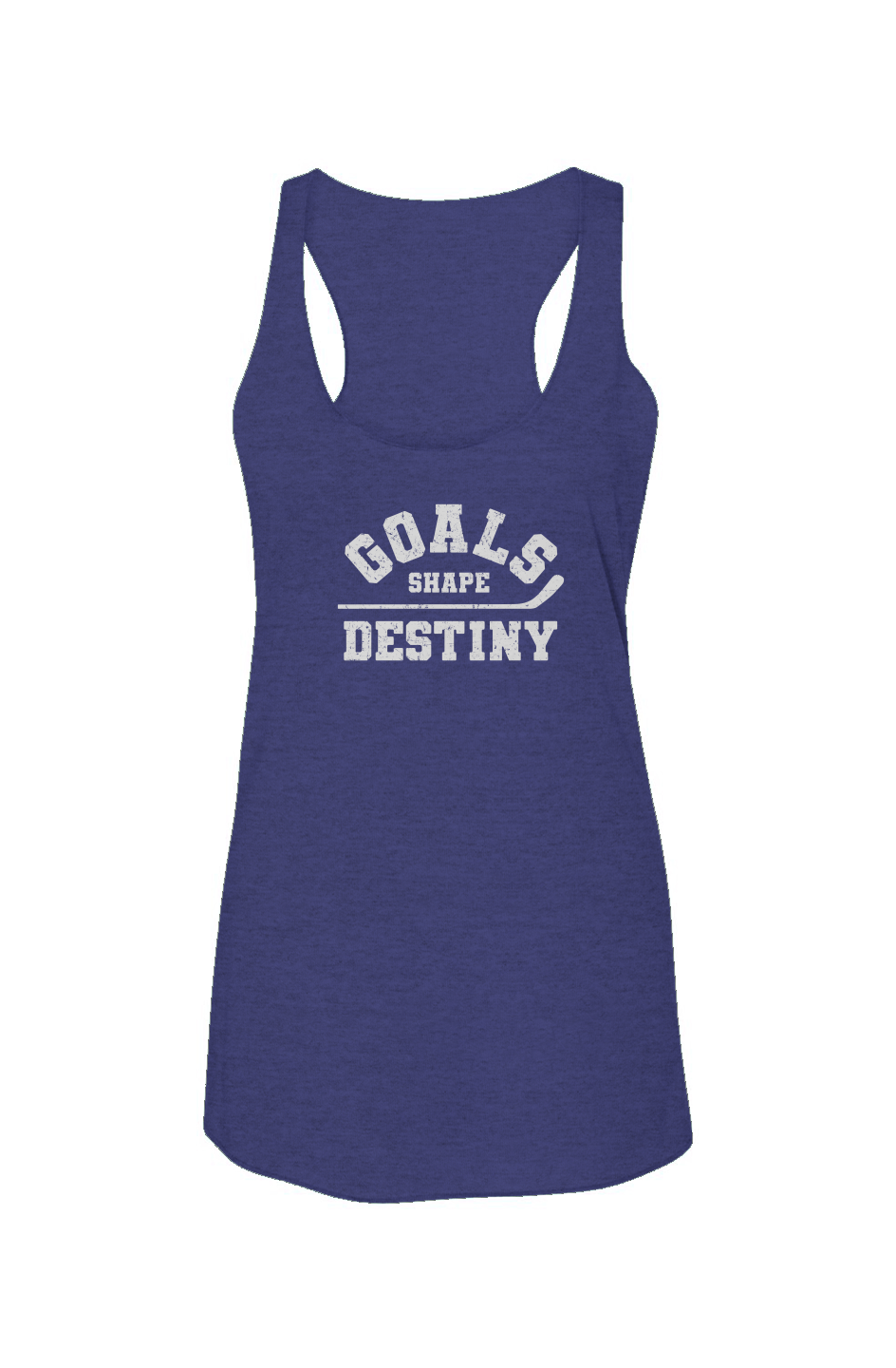Goals Shape Destiny Racerback Barn Tank Navy Blue | Barn Garb Hockey Threads