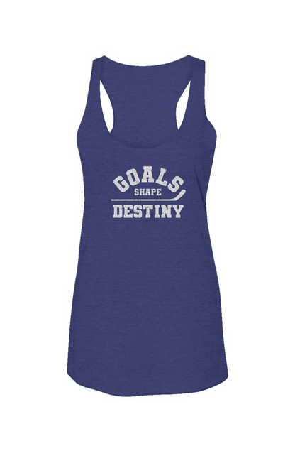 Goals Shape Destiny Racerback Barn Tank Navy Blue | Barn Garb Hockey Threads