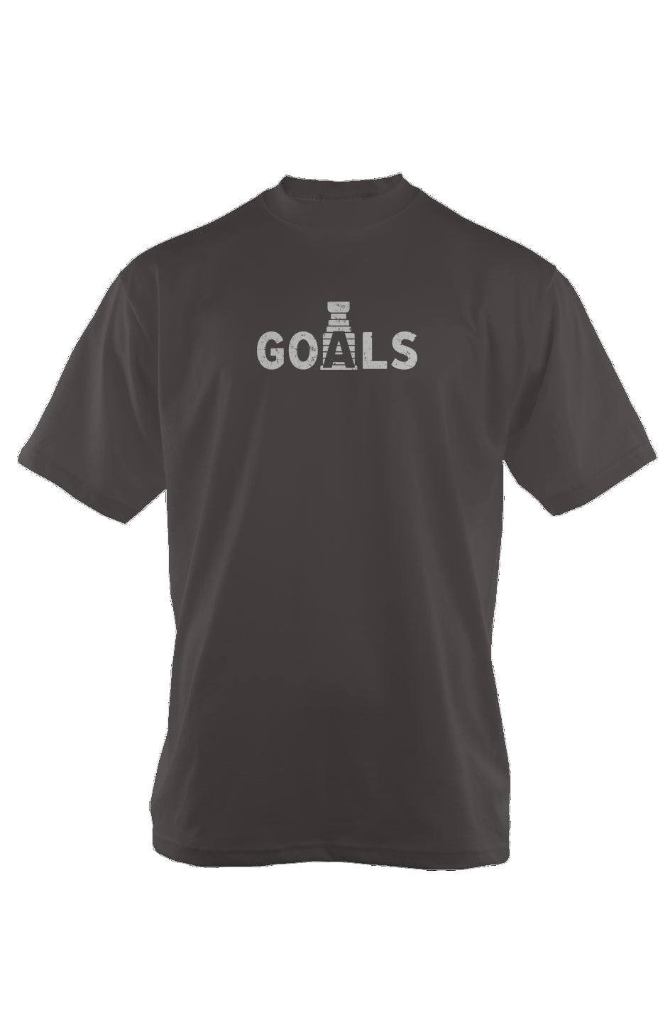 Goals Stanley Cup 90s Throwback Tee Charcoal | Barn Garb Hockey Threads