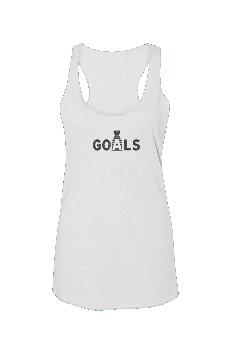 Goals Stanley Cup Racerback Barn Tank White | Barn Garb Hockey Threads